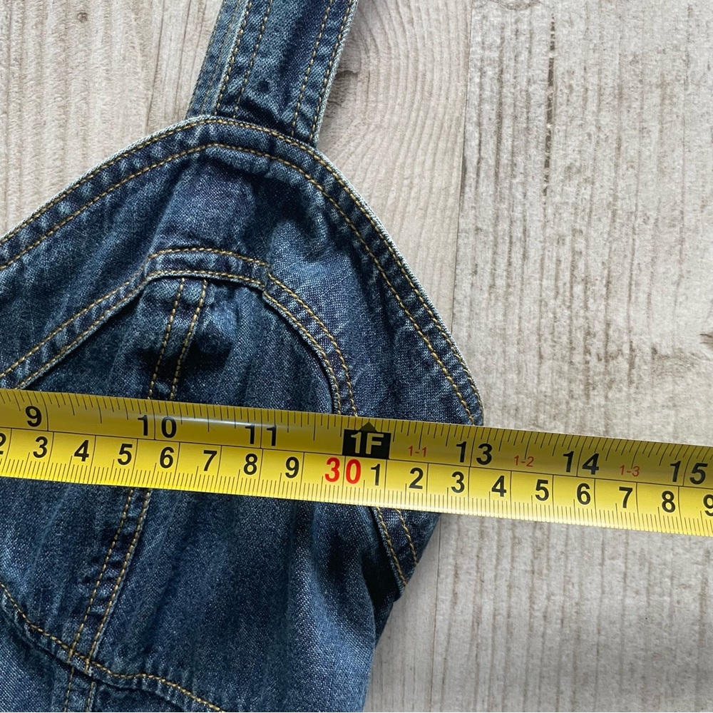 Jeans Dress w/Front pockets and Smocked Back-100% Cotton - Picture 3 of 5